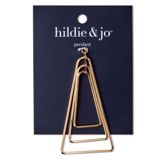 Gold Triangle Pendant by hildie & jo