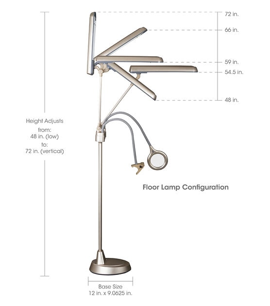 OttLite 59.5" LED Magnifier 3 in 1 Lamp With Clip, , hi-res, image 6