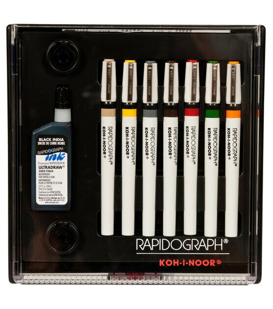 Koh-I-Noor Slim Pack Rapidograph Set 7 Pens