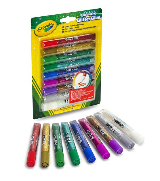 Crayola 3oz Washable Glitter Glue Tubes 9ct, , hi-res, image 3