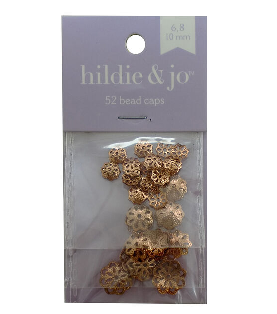 52ct Rose Gold Filigree Metal Bead Caps by hildie & jo