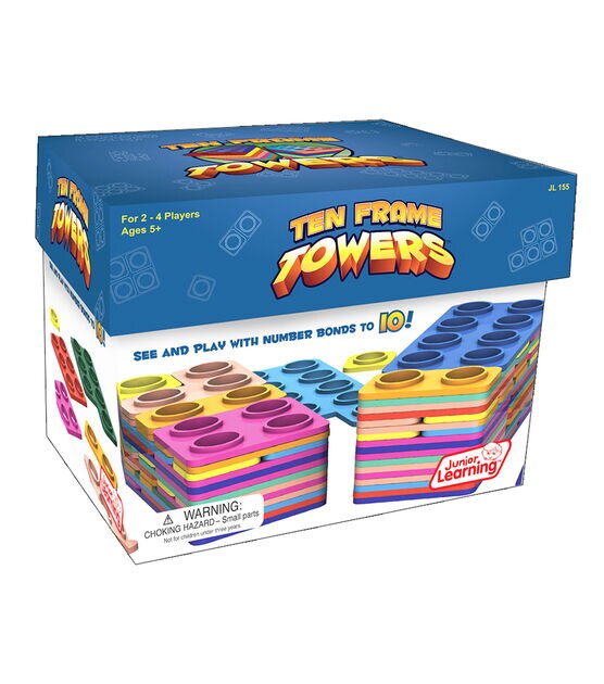 Junior Learning 67ct Ten Frame Towers, , hi-res, image 3
