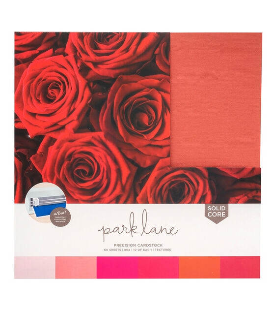 60 Sheet 12" x 12" Red Precision Cardstock Paper Pack by Park Lane