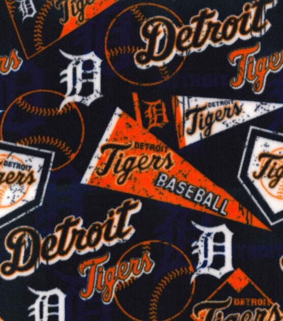 Fabric Traditions Detroit Tigers Fleece Fabric Vintage