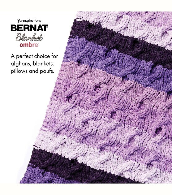 Bernat Baby Blanket Yarn 10.5oz Super Bulky Yarn Lot of 3 Blue Yellow Purple