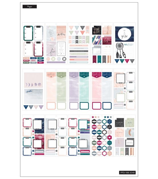 487pc Boho 30 Sheet Happy Planner Sticker Pack, , hi-res, image 3