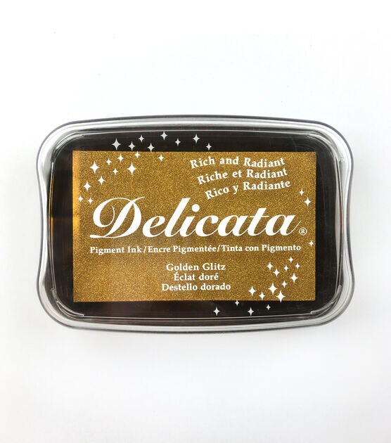 Delicata Non Tarnishing Gold Full Size Ink Pad Golden Glitz