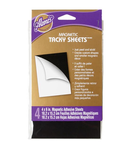 Aleene's Magnetic Tacky Sheets 4"X6" 4 Pkg