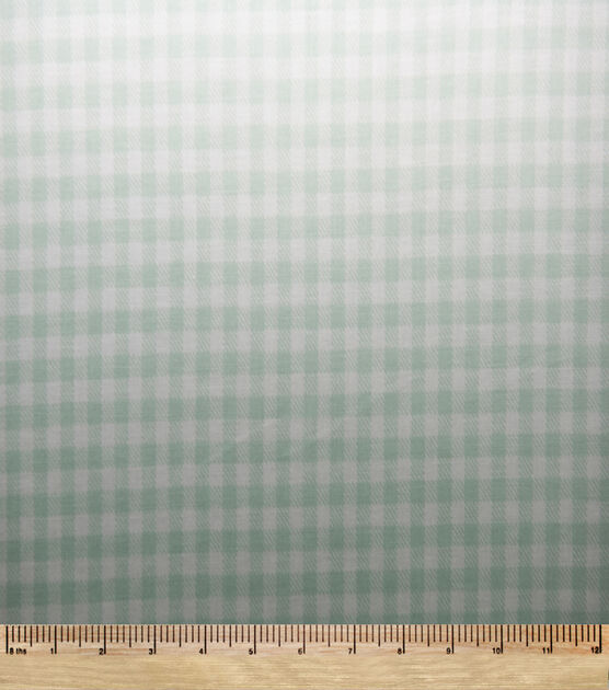 Mint Gingham Quilt Cotton Fabric by Keepsake Calico, , hi-res, image 2