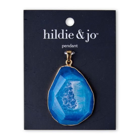 Blue Agate Pendant by hildie & jo