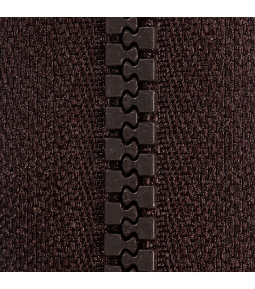 Coats & Clark 26'' Molded Separating Sport Zipper, Brown, swatch, image 12