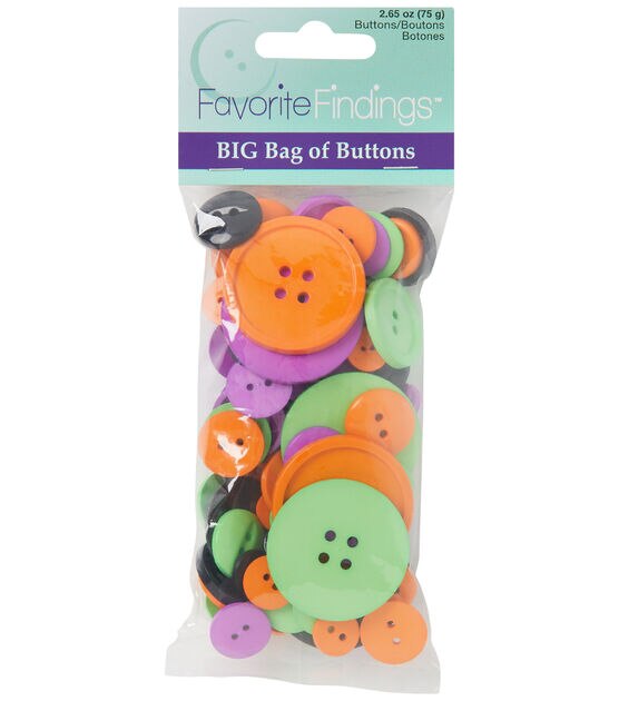 Favorite Findings 2.5oz Multicolor Assorted Big Bag of Buttons