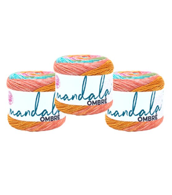 Lion Brand Mandala Ombre Worsted Acrylic Yarn 3 Bundle, , hi-res, image 1