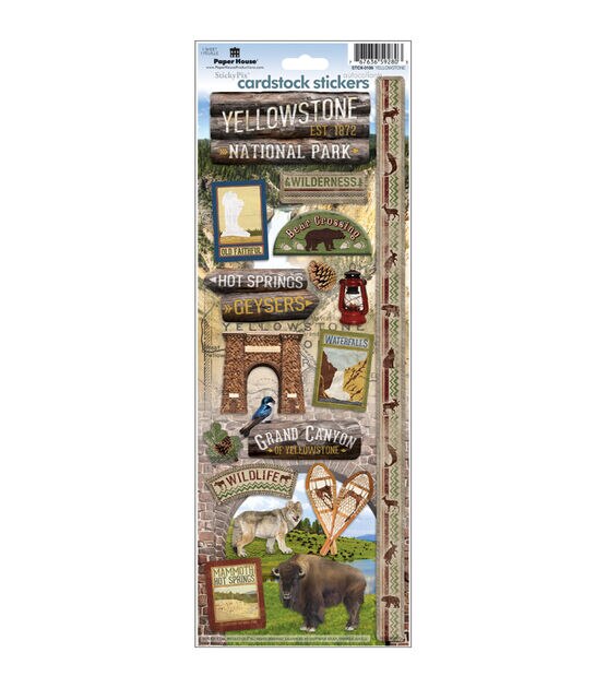 Paper House Cardstock Stickers Yellowstone