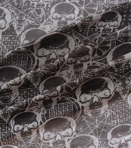 Skull Printed Mesh Apparel Fabric, , hi-res, image 3
