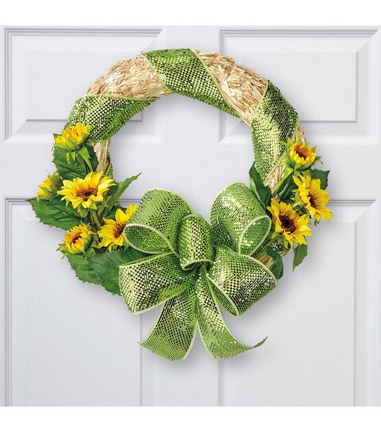 14" Natural Straw Wreath by Bloom Room, , hi-res, image 5