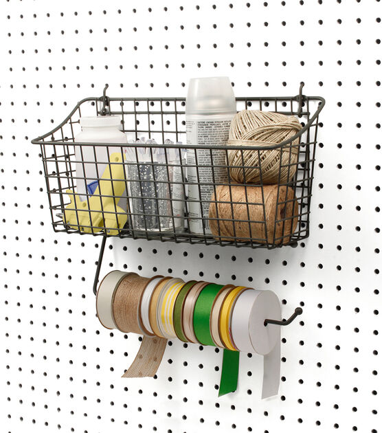 Spectrum Pegboard Basket with Paper Towel Holder, , hi-res, image 5
