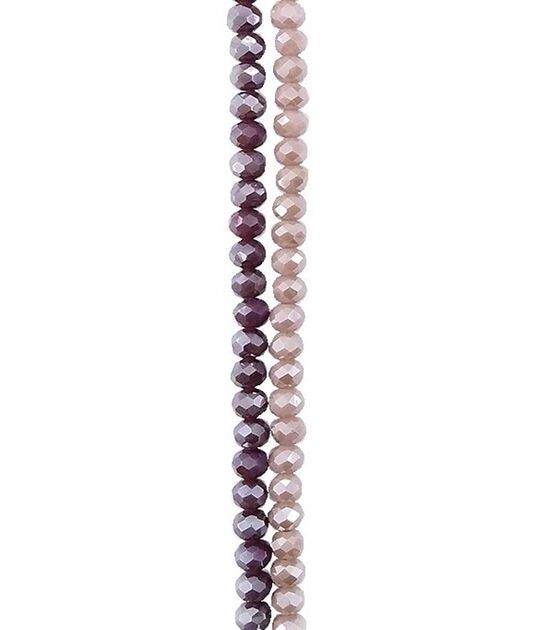 7" x 6mm Purple Glass Bead Strands 2ct by hildie & jo, , hi-res, image 2