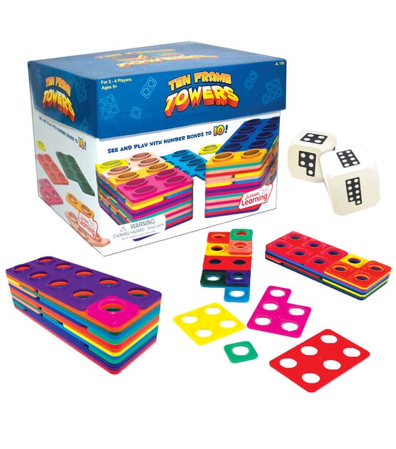 Junior Learning 67ct Ten Frame Towers