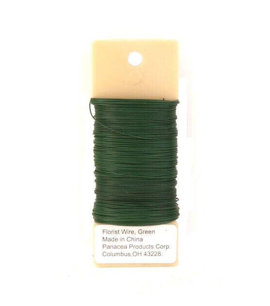 Panacea 22 Gauge Green Floral Paddle Wire by Bloom Room