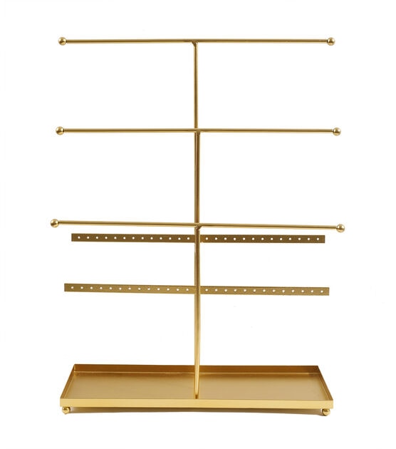 16" Gold Iron Necklace Display Stand by hildie & jo