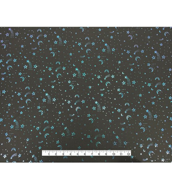 The Witching Hour Iridescent Foil Moon/Stars Poly Span Halloween Fabric, , hi-res, image 5