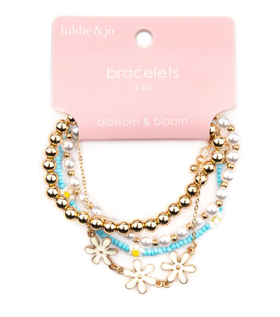 4ct Spring Pearl Enamel Flower Bracelets by hildie & jo