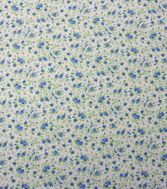 Blue Mini Rose Quilt Cotton Fabric by Quilter's Showcase | JOANN