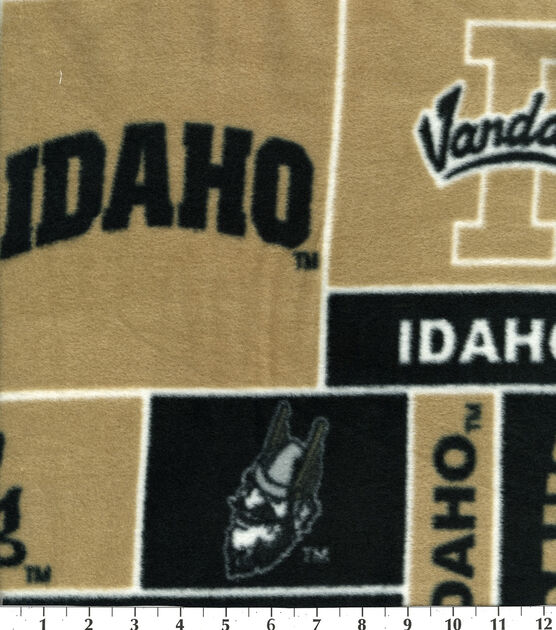 University of Idaho Vandals Fleece Fabric Block