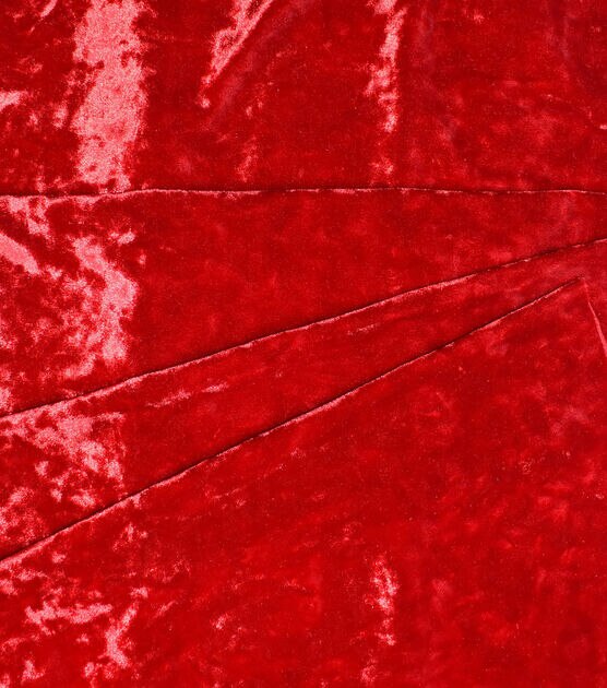 Red Crushed Velour Fabric – In-Weave Fabric