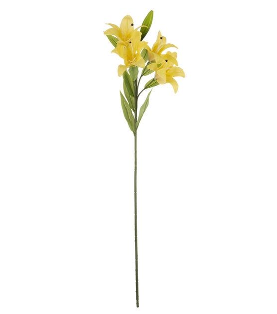 41.5" Yellow Real Touch Tiger Lily Stem by Bloom Room