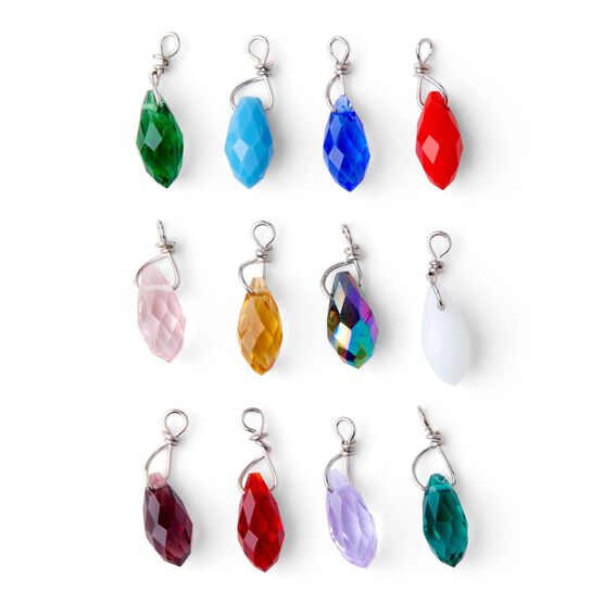 12ct Multicolor Glass & Iron Charms by hildie & jo, , hi-res, image 2