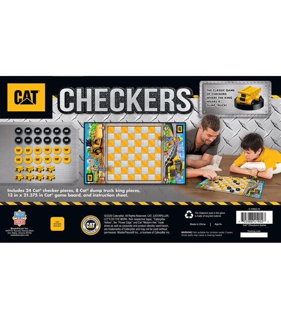 MasterPieces 34ct Caterpillar Checkers Licensed Board Game, , hi-res, image 2