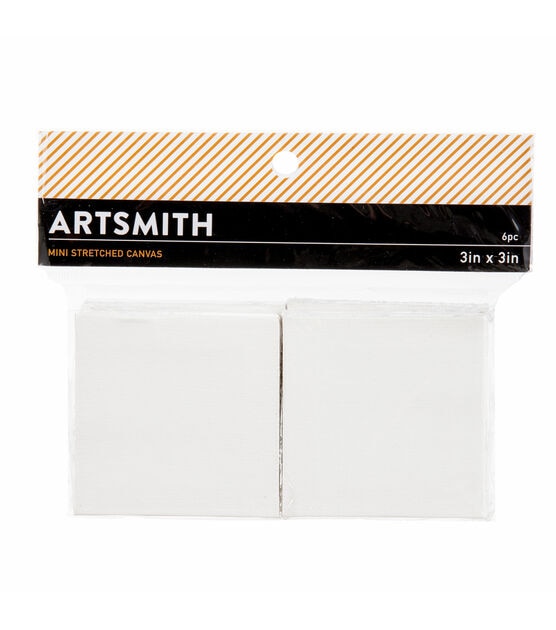 3 x 3 Mini Cotton Value Pack Stretched Canvas 6pk by Artsmith