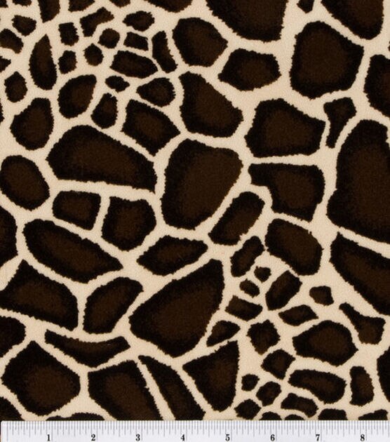 Brown Giraffe Suedecloth Fabric