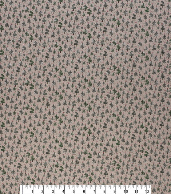 Zig Zag Trees Christmas Cotton Fabric, , hi-res, image 2