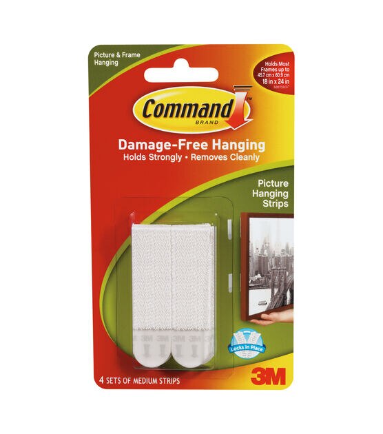 Command 4pk White Medium Picture Hanging Strips