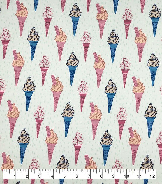 Ice Cream Super Snuggle Flannel Fabric, , hi-res, image 2