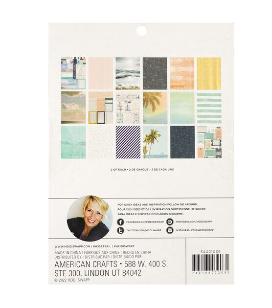 American Crafts 36 Sheet 6" x 8" Sail Away Paper Pack, , hi-res, image 2