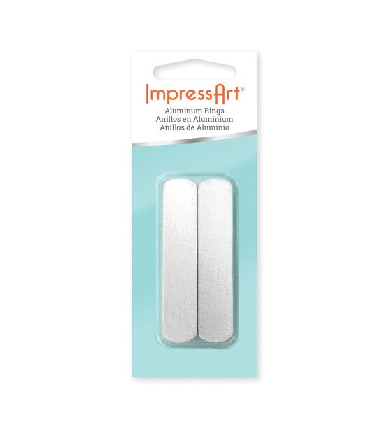 ImpressArt 10 pk 0.47''x2.25'' Aluminum Ring Premium Stamping Blanks