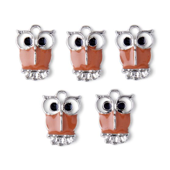 5pk Silver Owl Charms by hildie & jo, , hi-res, image 2