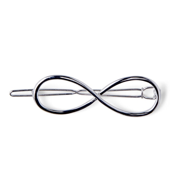 Silver Infinity Barrette by hildie & jo, , hi-res, image 2