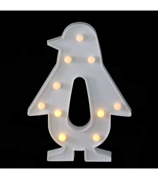 Northlight 10.25" White Penguin LED Marquee LED Sign, , hi-res, image 3