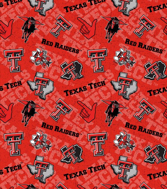 Texas Tech University Red Raiders Cotton Fabric Tone on Tone, , hi-res, image 2
