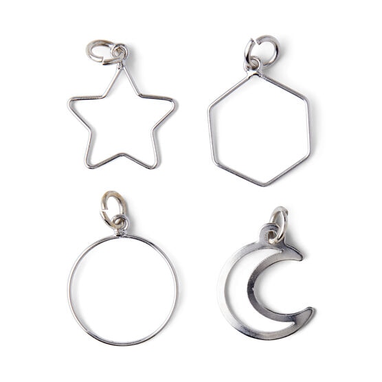 4ct Silver Geometric Charms by hildie & jo, , hi-res, image 2