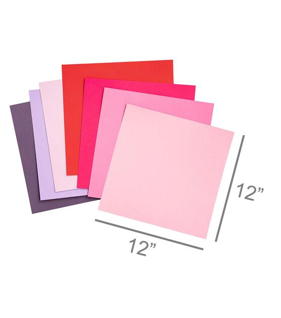 12" x 12" Pink & Purple Precision Cardstock Paper Pack 60ct by Park Lane, , hi-res, image 2