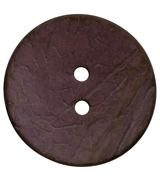Organic Elements 2" Matte Purple Coconut Round 2 Hole Button, , hi-res, image 2