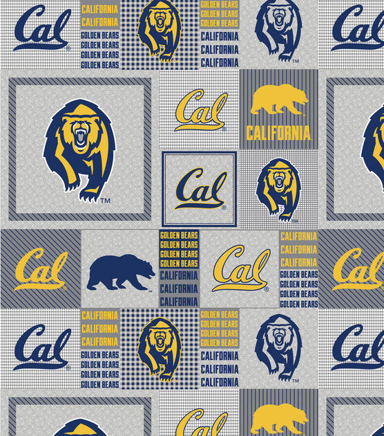 University of California, Berkeley Fleece Fabric Gray Block