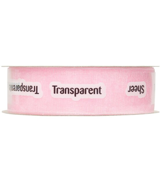 Ribbon Trends Organdy Ribbon 7/8'' Pink Solid, , hi-res, image 4