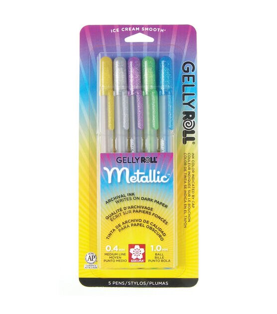 Sakura Gelly Roll Medium Point Pens 5PK Metallic